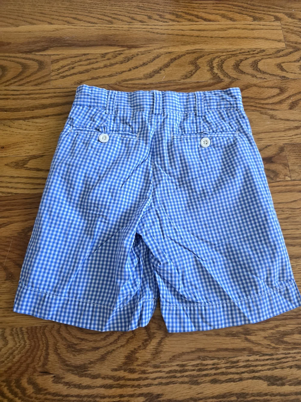 Ralph Lauren Blue Gingham Cotton Kids Shorts